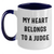 Funny Judge Gifts, My Heart Belongs To A Judge Two Tone Coffee Mug for Judge, Unique Father's Day Unique Gifts from Friends to Judge - Main
