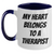 Funny Therapist Gifts from Men - My Heart Belongs To A Therapist Two Tone Coffee Mugs for Father's Day - Main