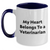 Funny Veterinarian Gifts, My Heart Belongs To A Veterinarian Two Tone Coffee Mug, Father's Day Unique Gifts from Friends to Men - Main