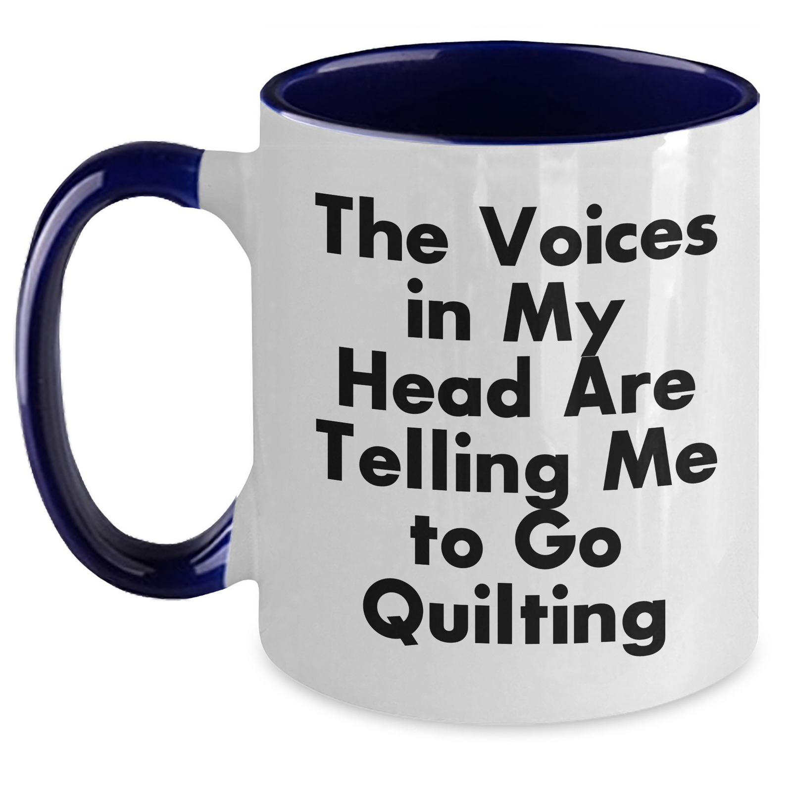 Funny Quilting Quotes Two Tone Coffee Mugs Gifts from Family for Quilting Men Dad on Father's Day - Black and White, Red and White, Navy and White, Pink and White - Main