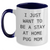Funny Pug Dog Mom Gifts for Men - I Just Want To Be A Stay At Home Pug Mom Two Tone Coffee Mug, Father's Day Unique Gifts from Family, Friends, or Coworkers - Main