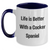 Life Is Better With A Cocker Spaniel, Fathers Day Gift, Cocker Spaniel Dog Lover, Two Tone Coffee Mug, Funny, Inspirational Quote, Gifts for Men, Women, and Friends - Main