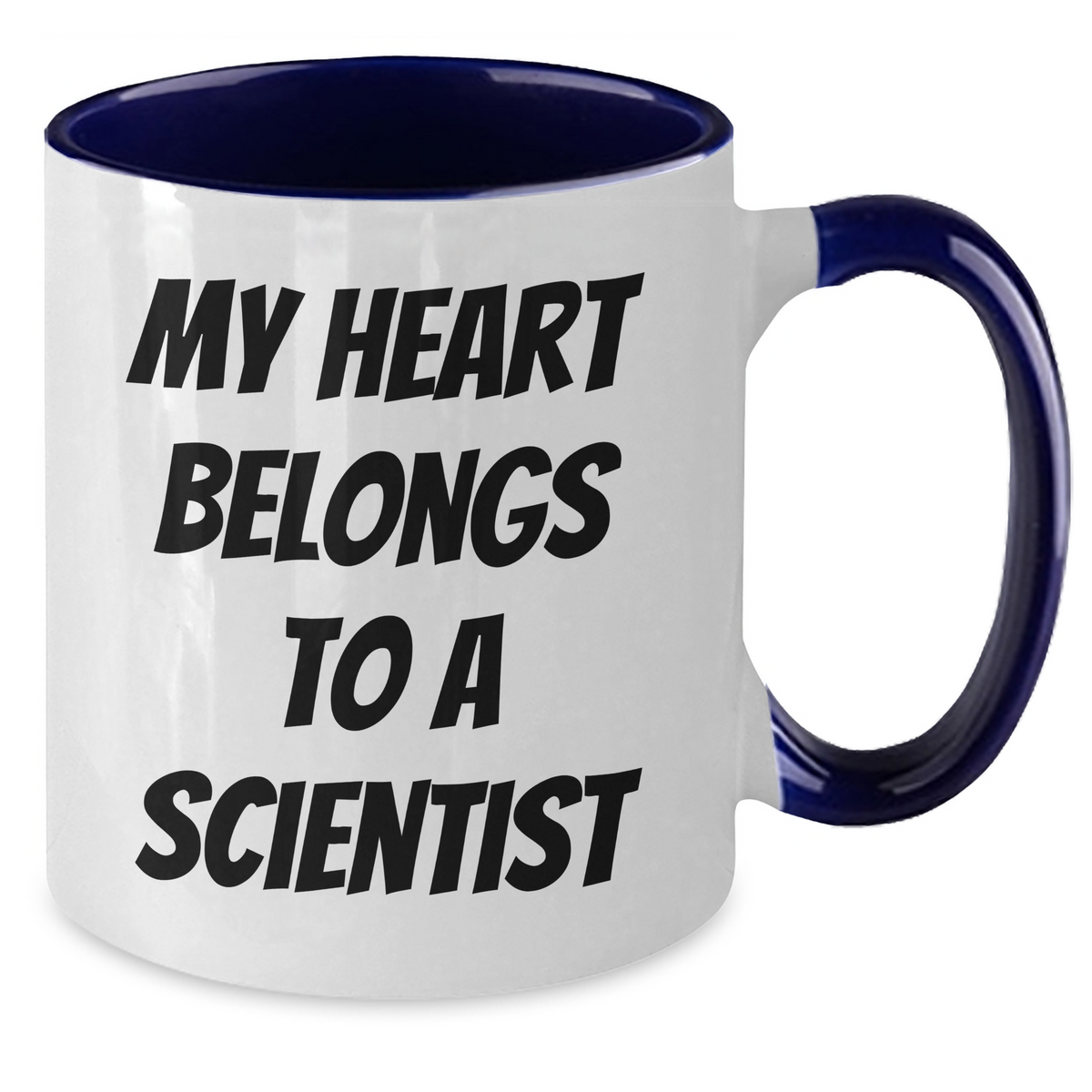 Funny Scientist Gifts from Men to Scientist Friends - My Heart Belongs To A Scientist Two Tone Coffee Mug, Father's Day Unique Gifts - Additional