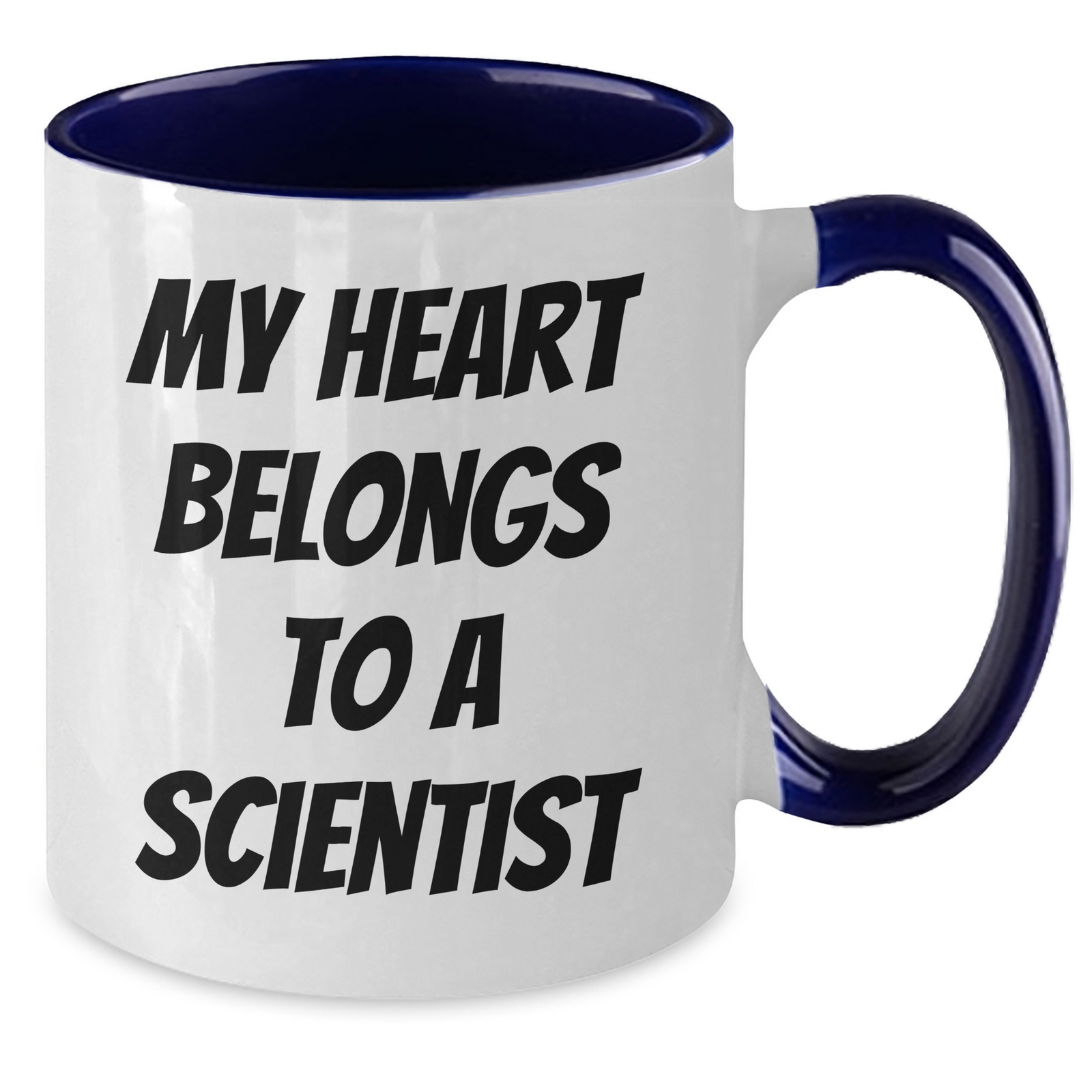 Funny Scientist Gifts from Men to Scientist Friends - My Heart Belongs To A Scientist Two Tone Coffee Mug, Father's Day Unique Gifts - Additional