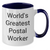 Funny Postal Worker Gifts from Friends - World's Greatest Postal Worker Two Tone Coffee Mug - Additional