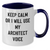 Architect Humor Gifts from Men to Architect Friends Two Tone Coffee Mugs Keep Calm or I Will Use My Architect Voice - Additional