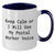 Gifts from Friends and Family for Postal Workers - Keep Calm Or I Will Use My Postal Worker Voice Funny Quote Two Tone Coffee Mug, Mother's Day Unique Gifts - Additional