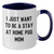 Funny Pug Dog Gifts for Men - I Just Want To Be A Stay At Home Pug Mom, Two Tone Coffee Mug, Father's Day Unique Gifts from Friends, Pug Dog Lovers - Additional