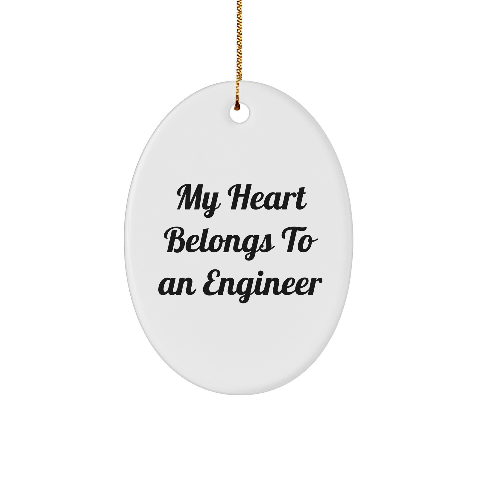 Funny Engineer Oval Ornament Gifts from Friends, Christmas Unique Gifts for Him - Image 1