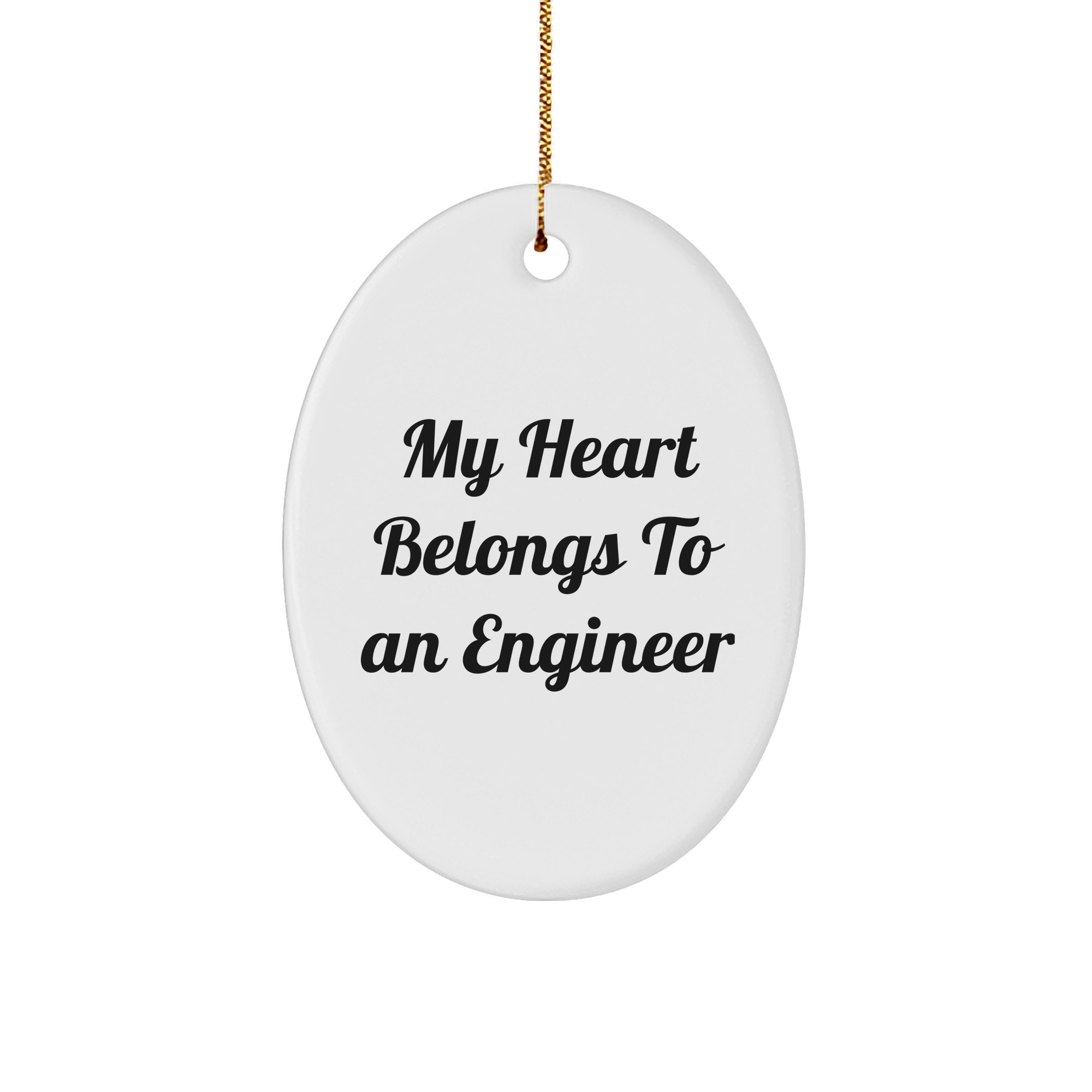 Funny Engineer Oval Ornament Gifts from Friends, Christmas Unique Gifts for Him - Image 1
