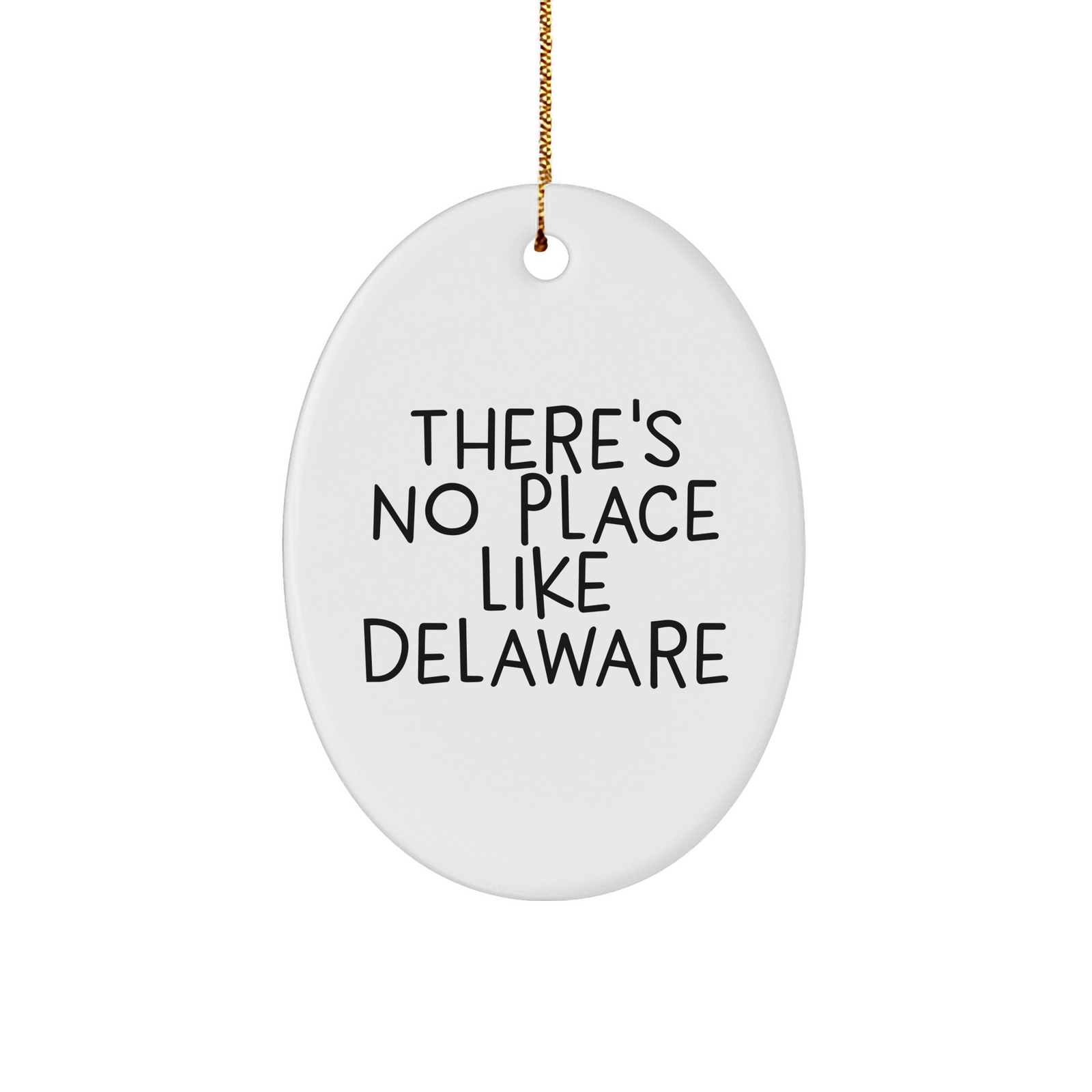 Delaware Oval Ornament, Funny Quote Gifts from Family for Delaware Friends, Christmas Unique Gifts - Image 1