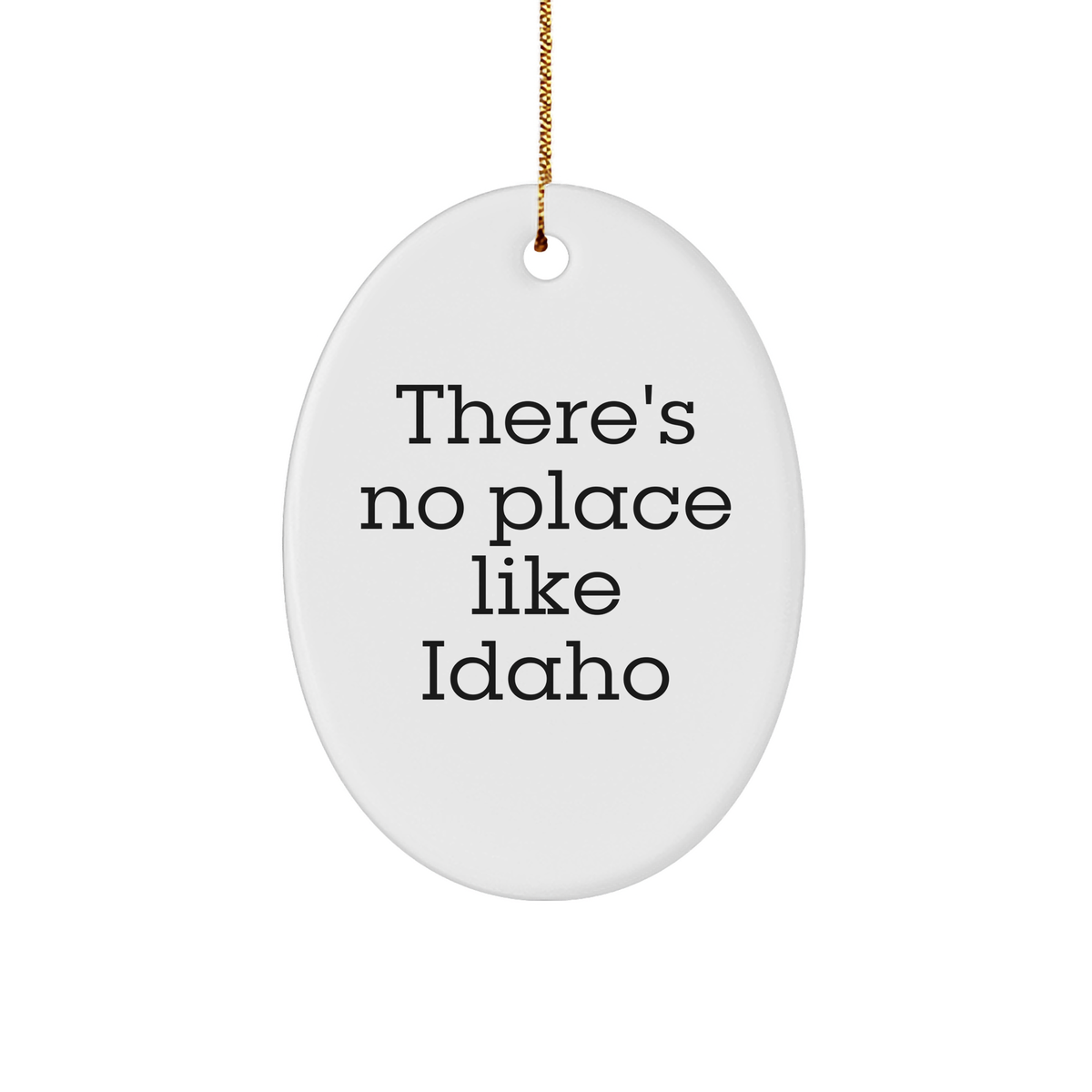 Idaho Oval Ornament Gifts from Friends to Idaho Lovers - There&#39;s No Place Like Idaho Funny Christmas Unique Gift - Image 1