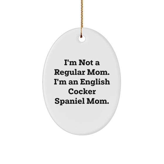 English Cocker Spaniel Mom Oval Ornament Gifts from Family for Christmas - Image 1