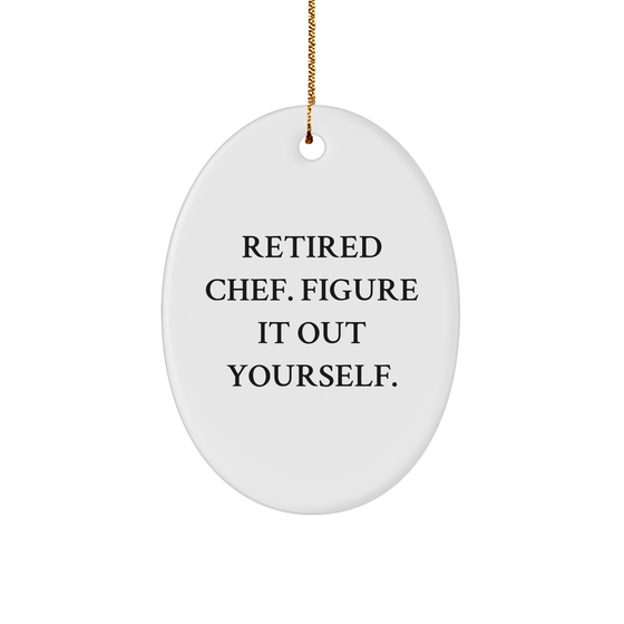 Chef Wisdom Gifts from Men to Chef Friends for Christmas Oval Ornament - Image 1