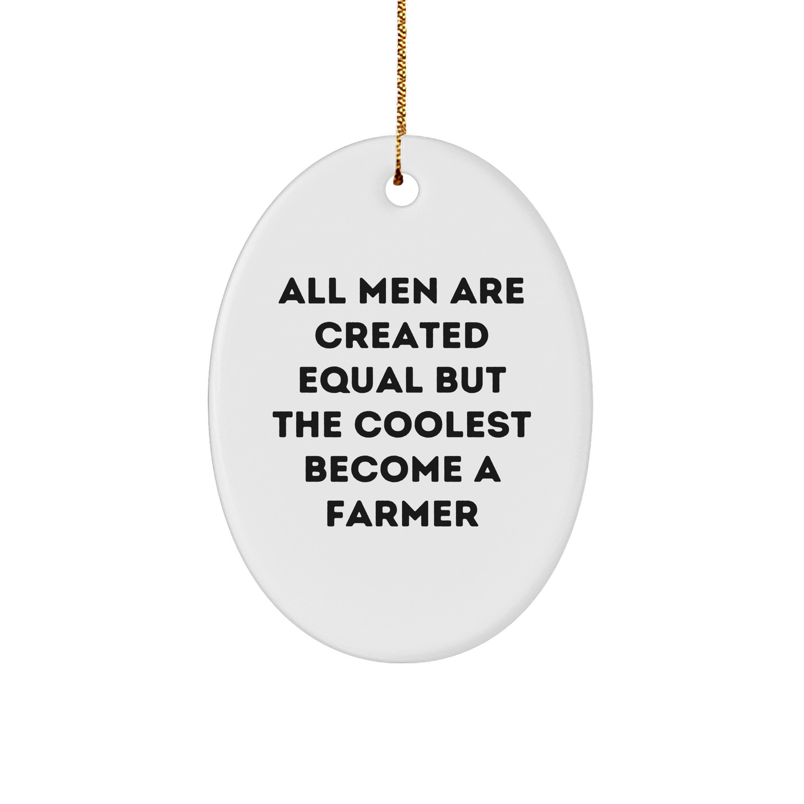 Funny Farmer Gifts from Men - Oval Ornament for Christmas Unique Gifts for Him - Image 1