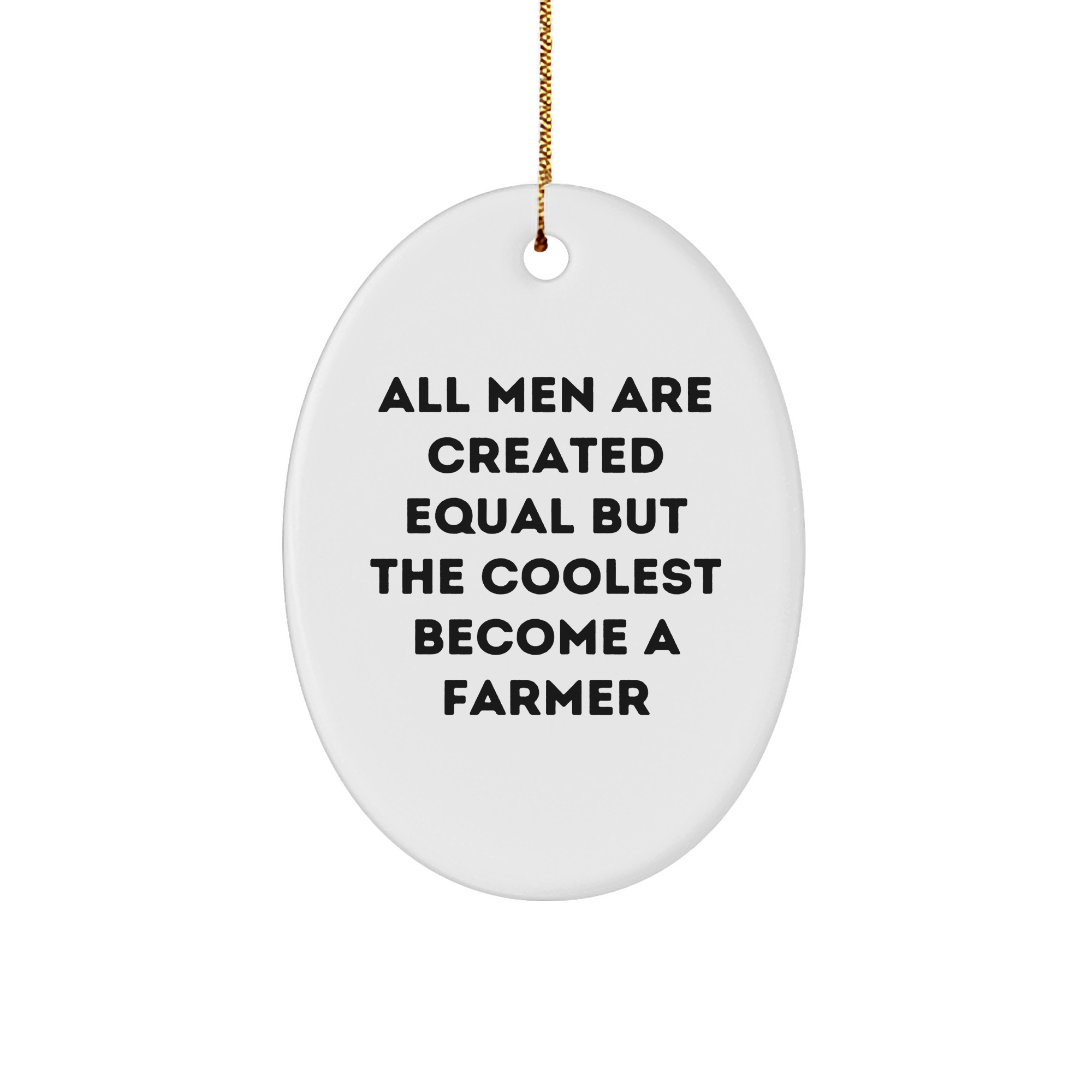 Funny Farmer Gifts from Men - Oval Ornament for Christmas Unique Gifts for Him - Image 1