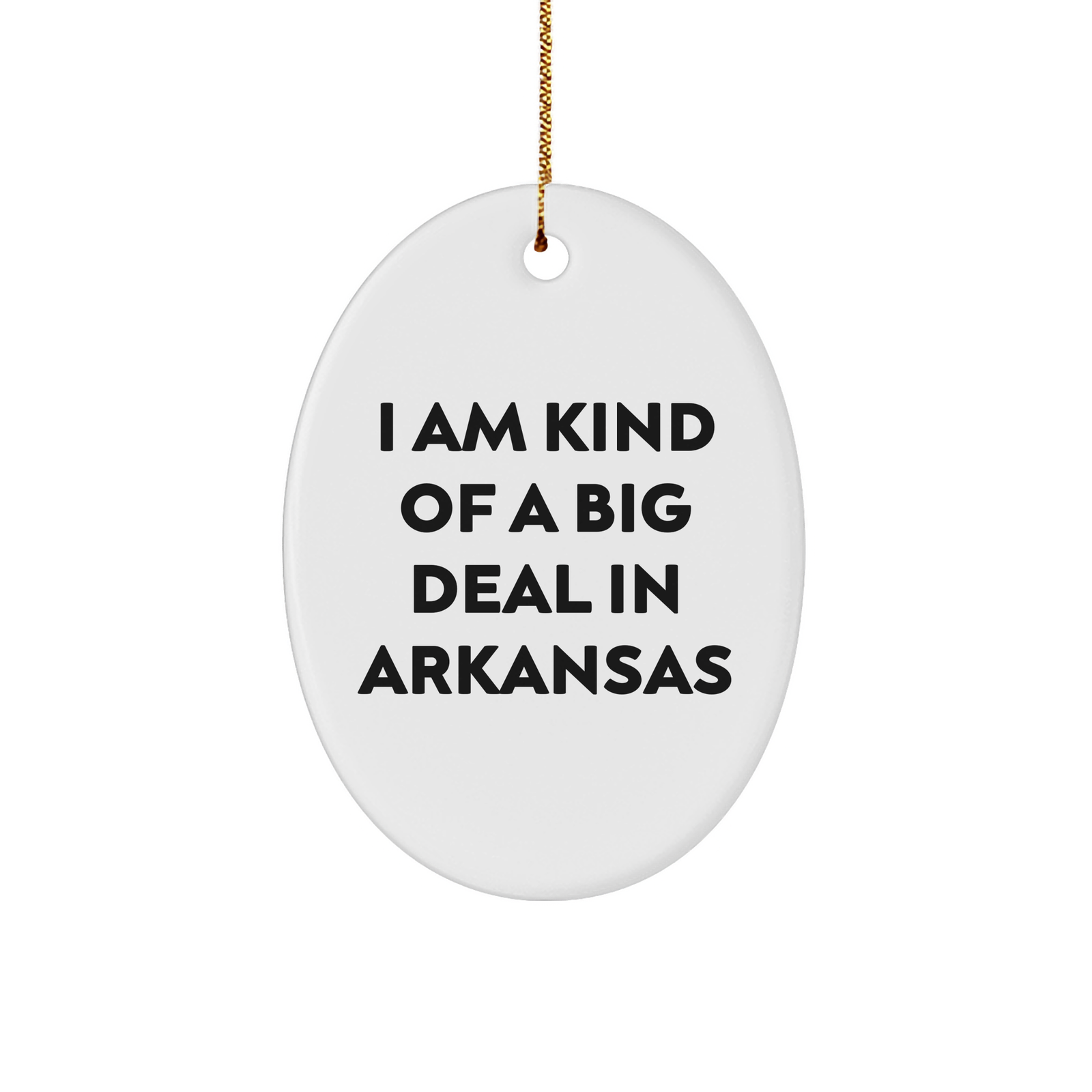 Funny Arkansas Oval Ornament Gifts from I Am Kind of a Prime Selection in Arkansas - Christmas Unique Gifts for Family Friends Coworkers - Image 1