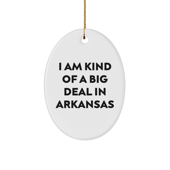 Funny Arkansas Oval Ornament Gifts from I Am Kind of a Prime Selection in Arkansas - Christmas Unique Gifts for Family Friends Coworkers - Image 1