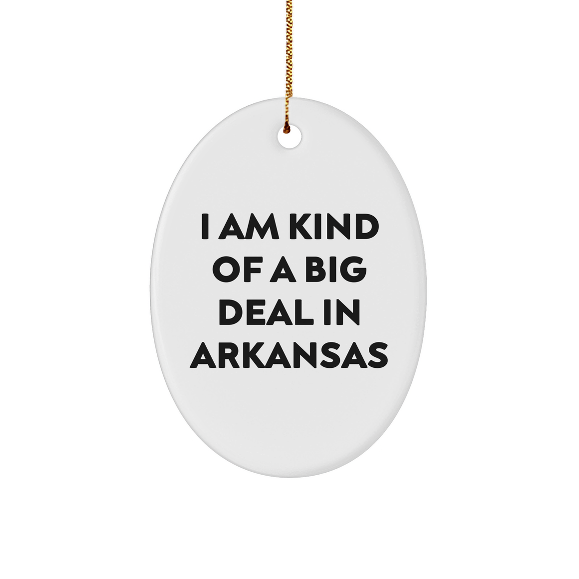 Funny Arkansas Oval Ornament Gifts from I Am Kind of a Prime Selection in Arkansas - Christmas Unique Gifts for Family Friends Coworkers - Image 1