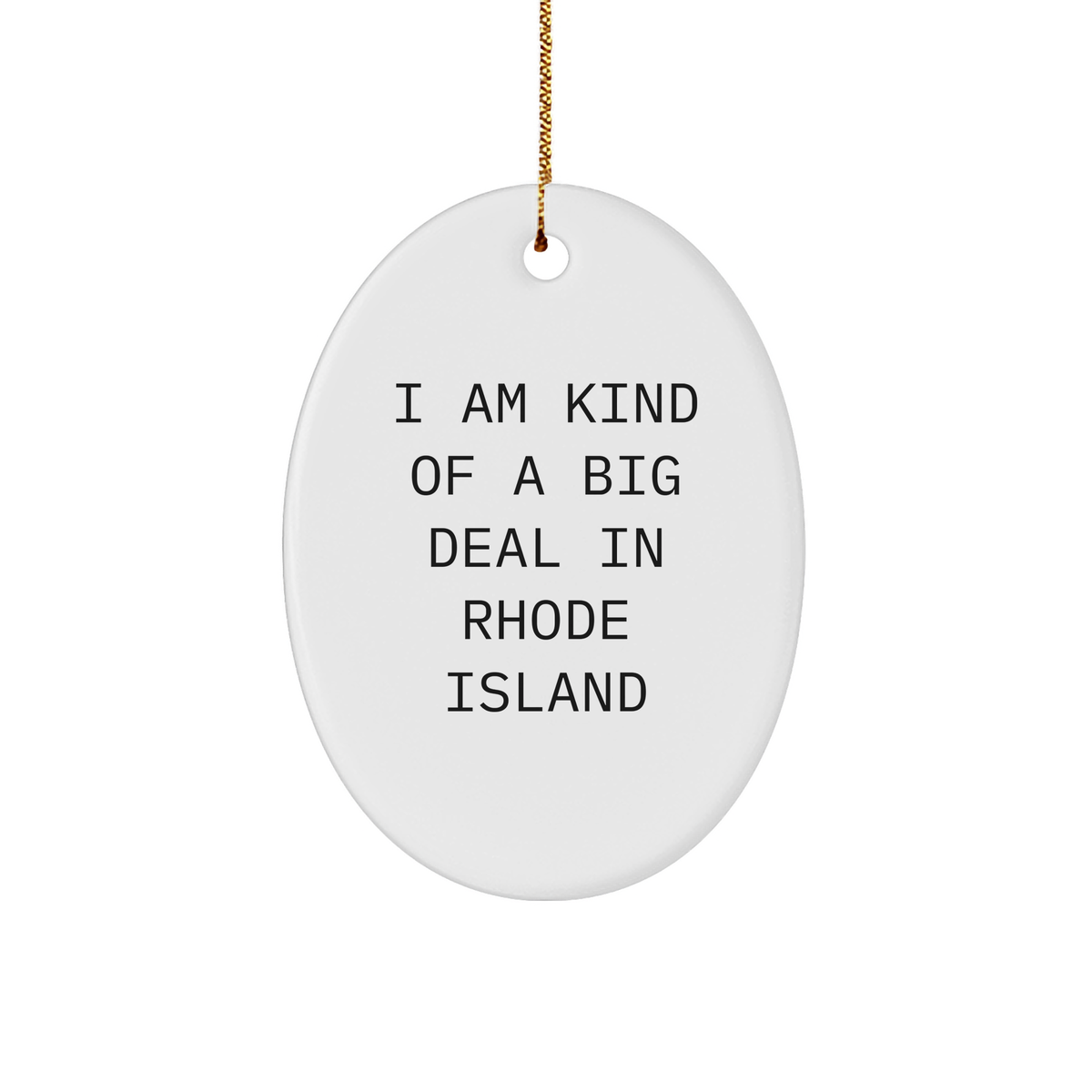 I Am Kind Of A Prime Selection In Rhode Island Oval Ornament, Funny Gifts from Friends, Family or Coworkers to Rhode Island Residents, Unique Christmas Unique Gifts - Image 1