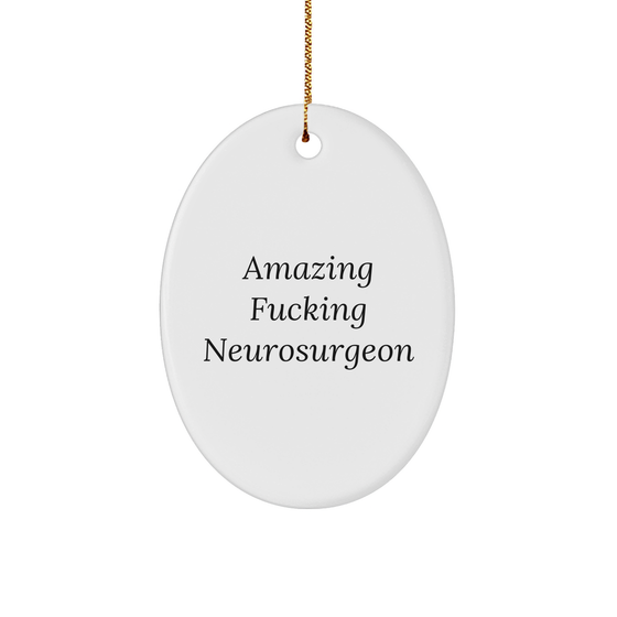 Amazing Funny Gifts for Neurosurgeon Lovers - Oval Ornament with Inspirational Quote - Unique Christmas Unique Gifts for Neurosurgeon Friends and Family - Image 1