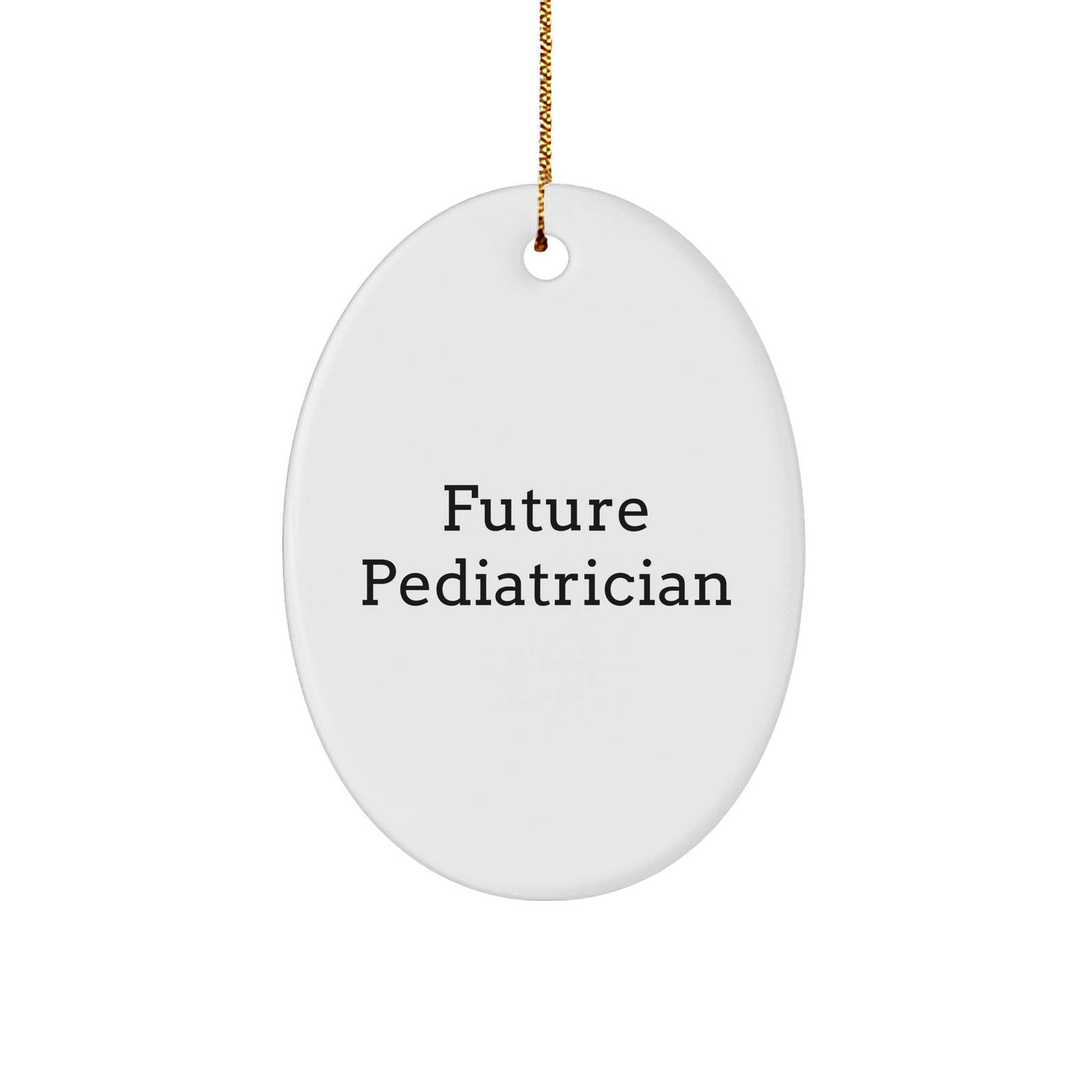 Pediatrician Gifts Future Pediatrician Oval Ornament Funny Quote Christmas - Image 1