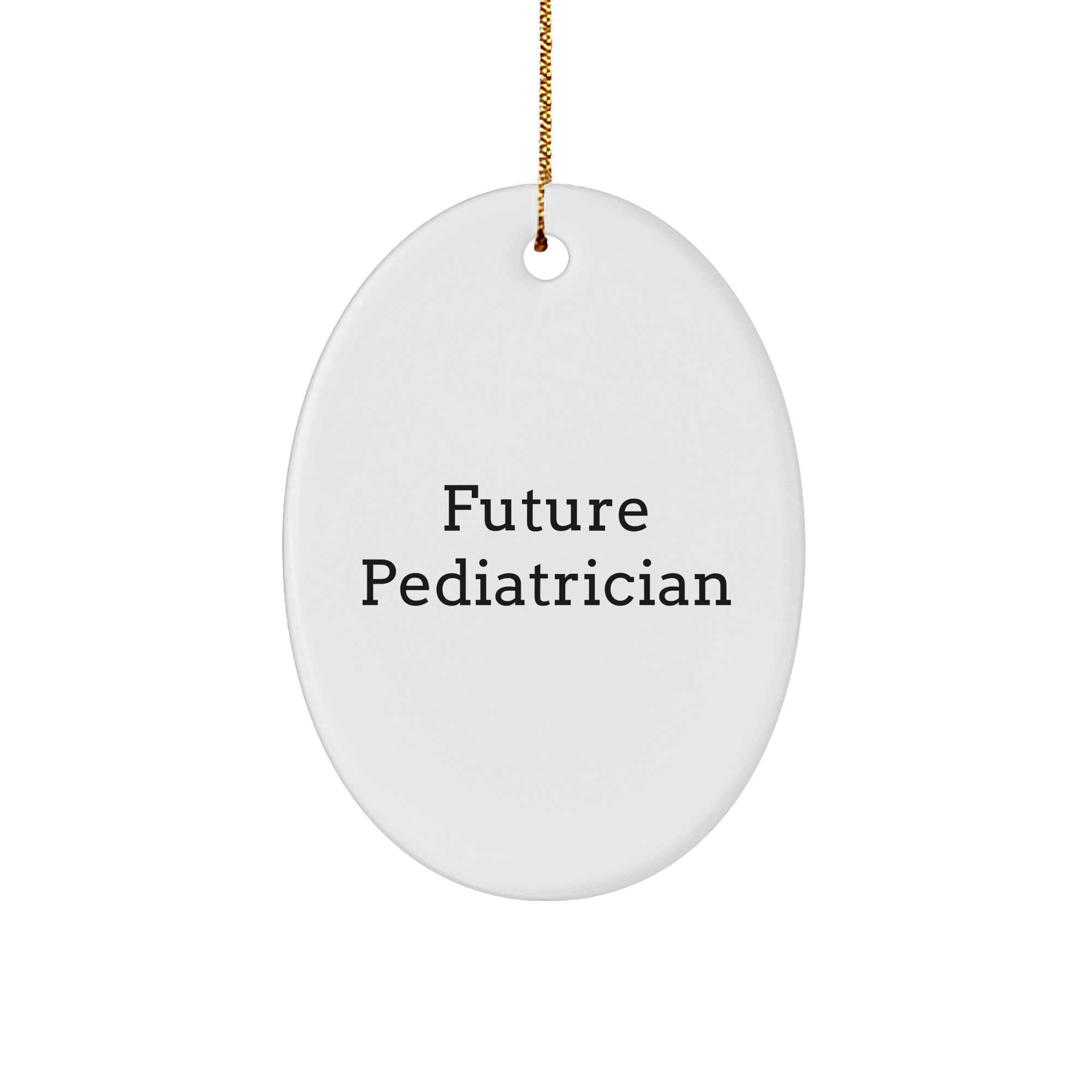Pediatrician Gifts Future Pediatrician Oval Ornament Funny Quote Christmas - Image 1