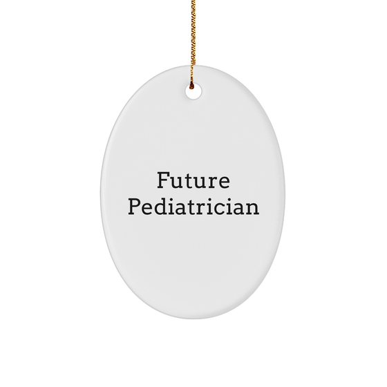Pediatrician Gifts Future Pediatrician Oval Ornament Funny Quote Christmas - Image 1