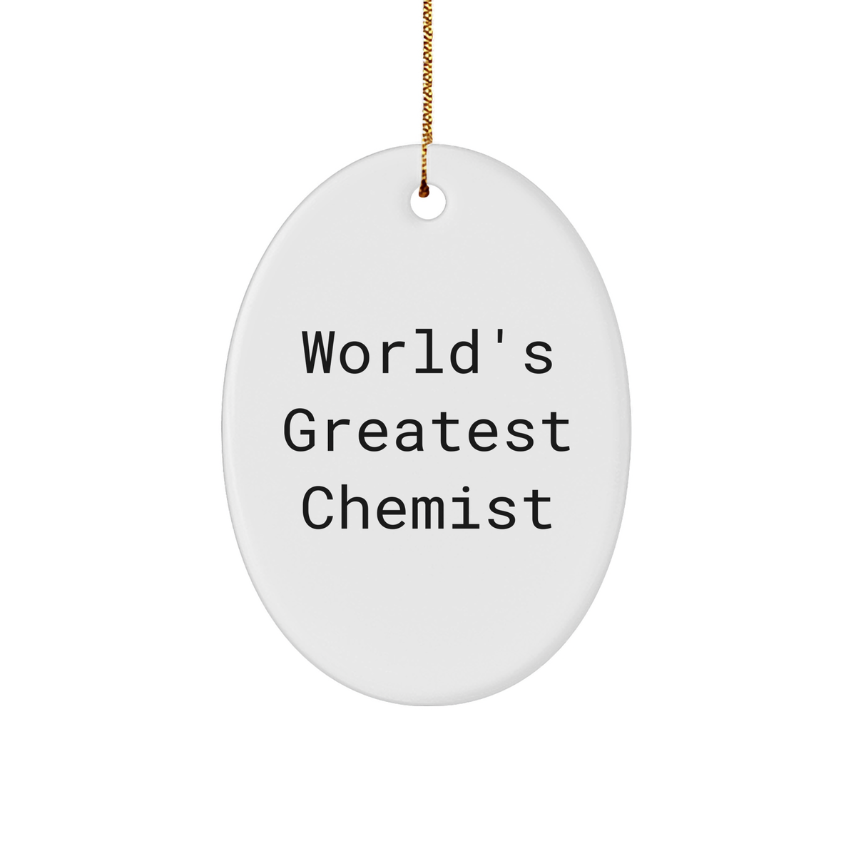 World&#39;s Greatest Chemist Oval Ornament, Funny Chemist Gifts for Men, Women, Friends, and Family, Christmas Unique Gifts from Chemist - Image 1
