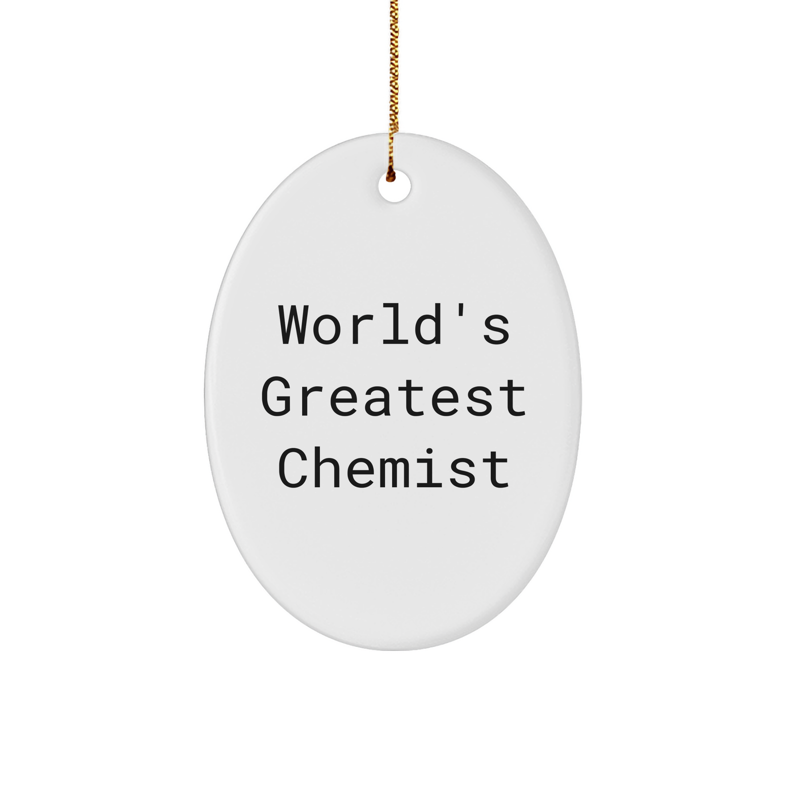 World's Greatest Chemist Oval Ornament, Funny Chemist Gifts for Men, Women, Friends, and Family, Christmas Unique Gifts from Chemist - Image 1