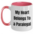 Funny Paralegal Gifts from Men, Gifts for Paralegal on Father's Day, Two Tone Coffee Mug with Quote 'My Heart Belongs To A Paralegal' - Main