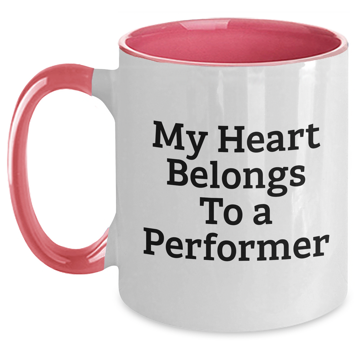 Funny Performer Gifts for Him, 'My Heart Belongs To A Performer' Two Tone Coffee Mug, Father's Day Unique Gifts from Men to Performers - Main