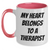 Funny Therapist Gifts from Men - My Heart Belongs To A Therapist Two Tone Coffee Mugs for Father's Day - Main