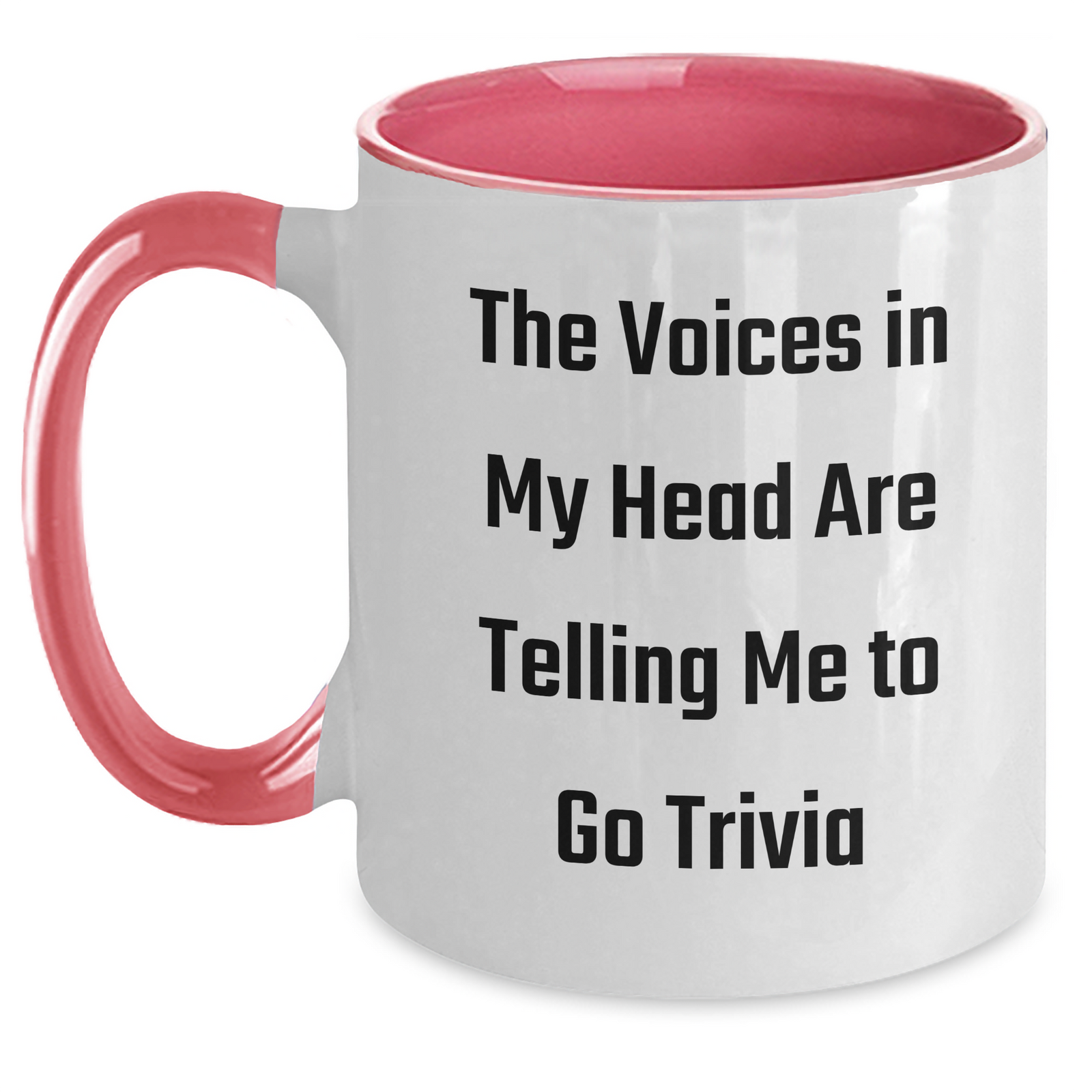 Trivia Gifts for Men, Funny Two Tone Coffee Mugs, The Voices In My Head Are Telling Me To Go Trivia, Father's Day Unique Gifts from Men to Family - Main