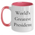 Funny World's Greatest President Gifts for Men Women Friends Family - Two Tone Coffee Mug, Unique Mother's Day Unique Gift from Family, Coworkers, or Friends - Main