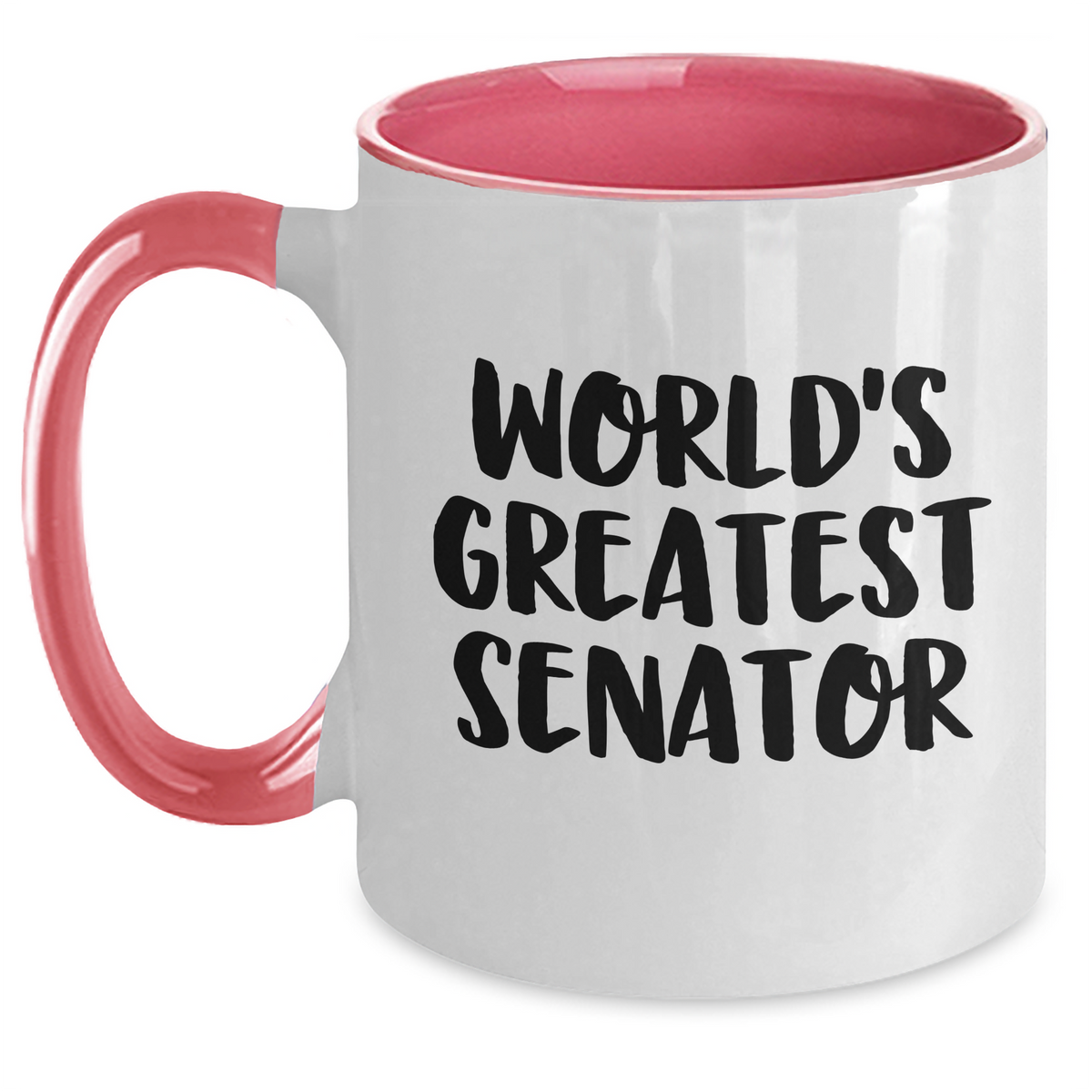 Funny Senator Gifts from Friends for Mothers Day Two Tone Coffee Mug 'World's Greatest Senator' - Main