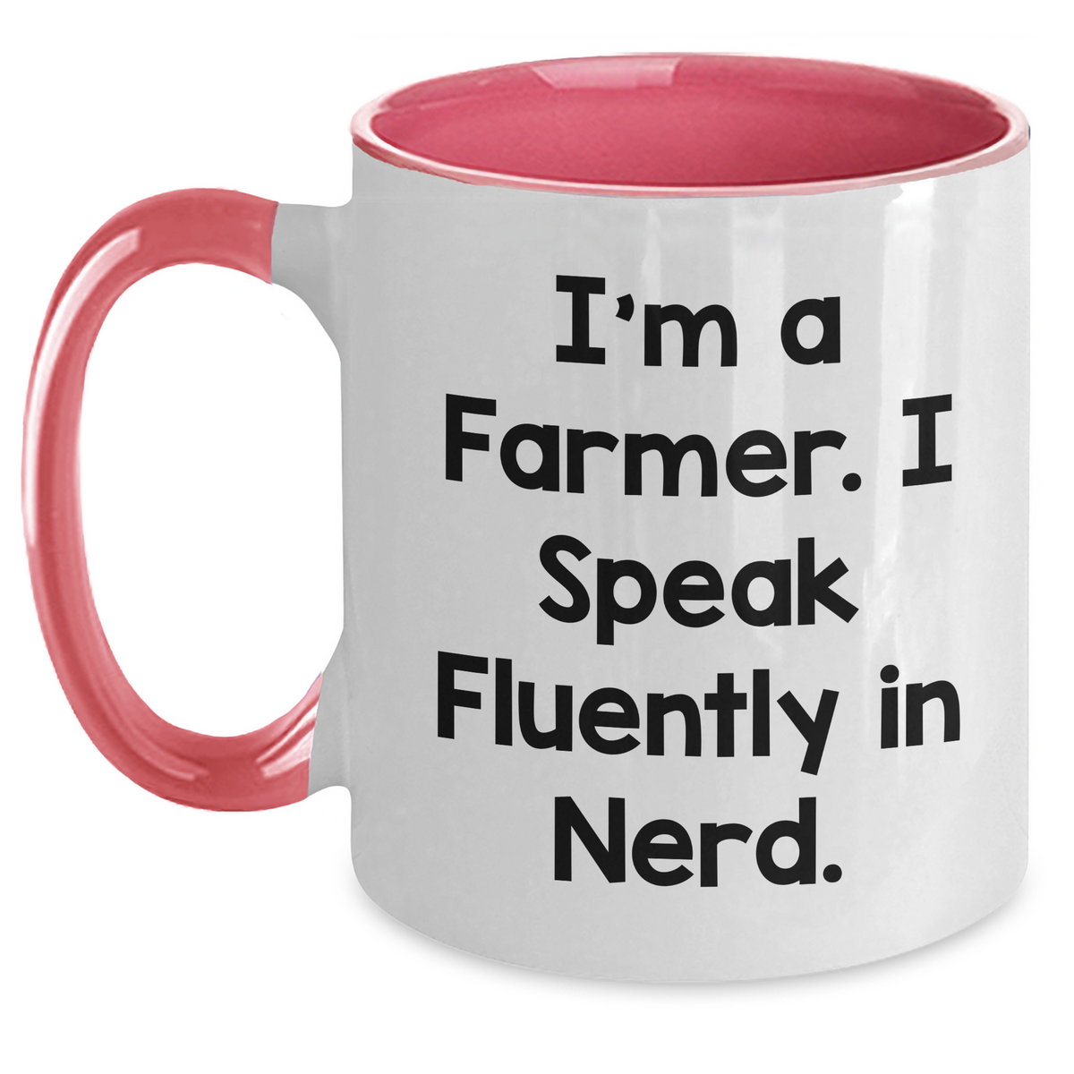 Funny Farmer Gifts, Unique Two Tone Coffee Mug for Men, Father's Day Unique Gifts from Family, 'I'm A Farmer. I Speak Fluently In genius.' - Main