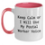 Gifts from Friends and Family for Postal Workers - Keep Calm Or I Will Use My Postal Worker Voice Funny Quote Two Tone Coffee Mug, Mother's Day Unique Gifts - Main
