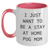 Funny Pug Dog Mom Gifts for Men - I Just Want To Be A Stay At Home Pug Mom Two Tone Coffee Mug, Father's Day Unique Gifts from Family, Friends, or Coworkers - Main