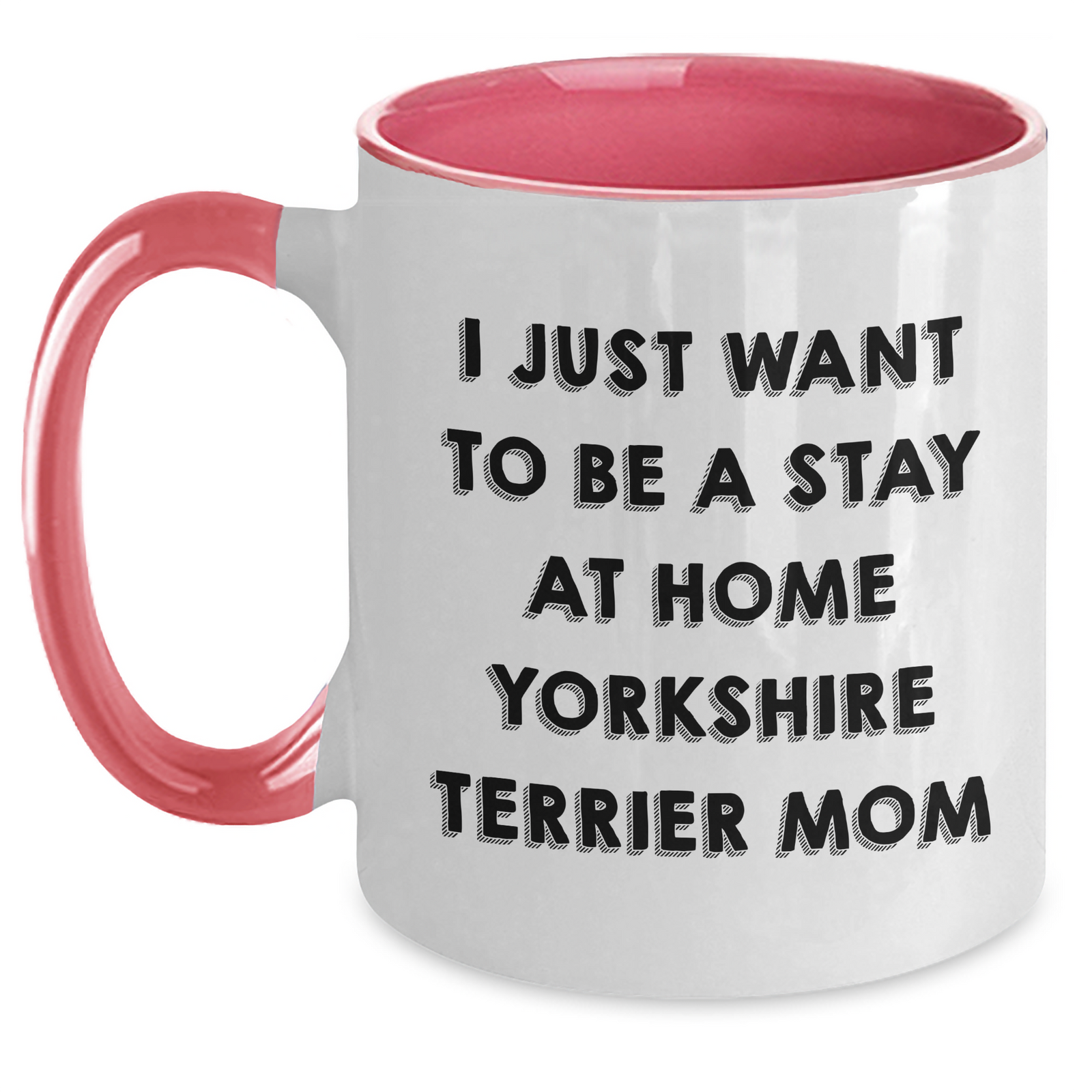 Funny Yorkshire Terrier Dog Mom Gifts for Him from Friends on Father's Day - Two Tone Coffee Mug - Main
