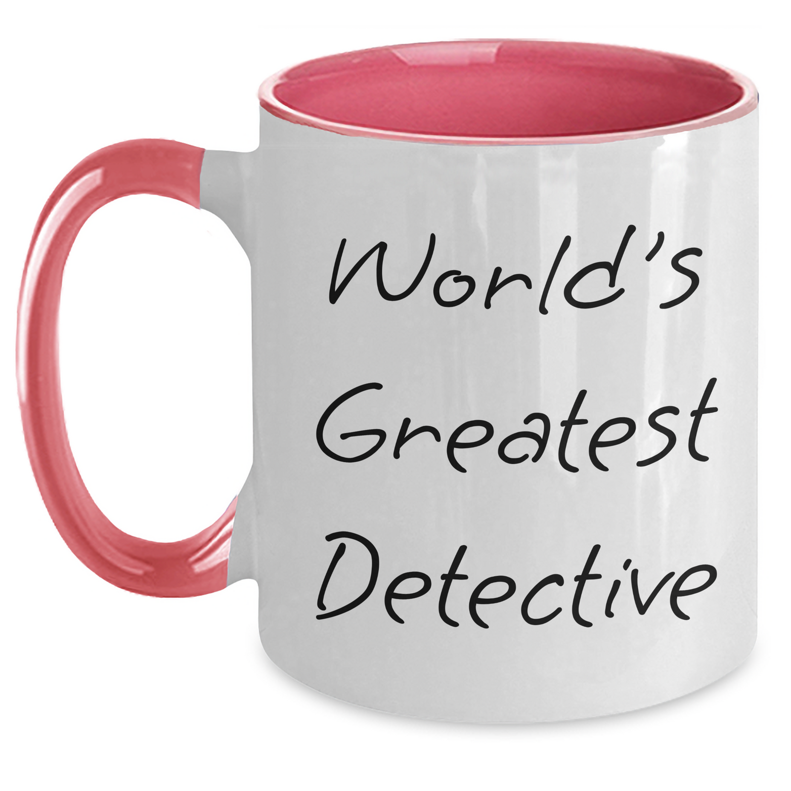 Funny Detective Gifts from Men for World's Greatest Detective on Mother's Day - Two Tone Coffee Mug, Black and White - Main