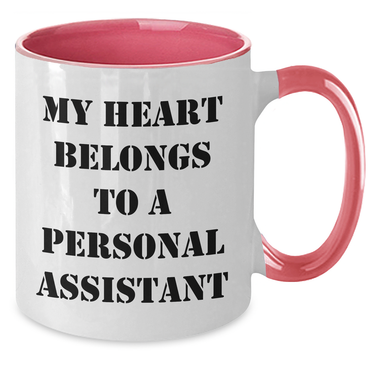 Funny Personal Assistant Gifts from Men, Women, Friends, and Family - Heart Belongs to PA Two Tone Coffee Mug - Additional