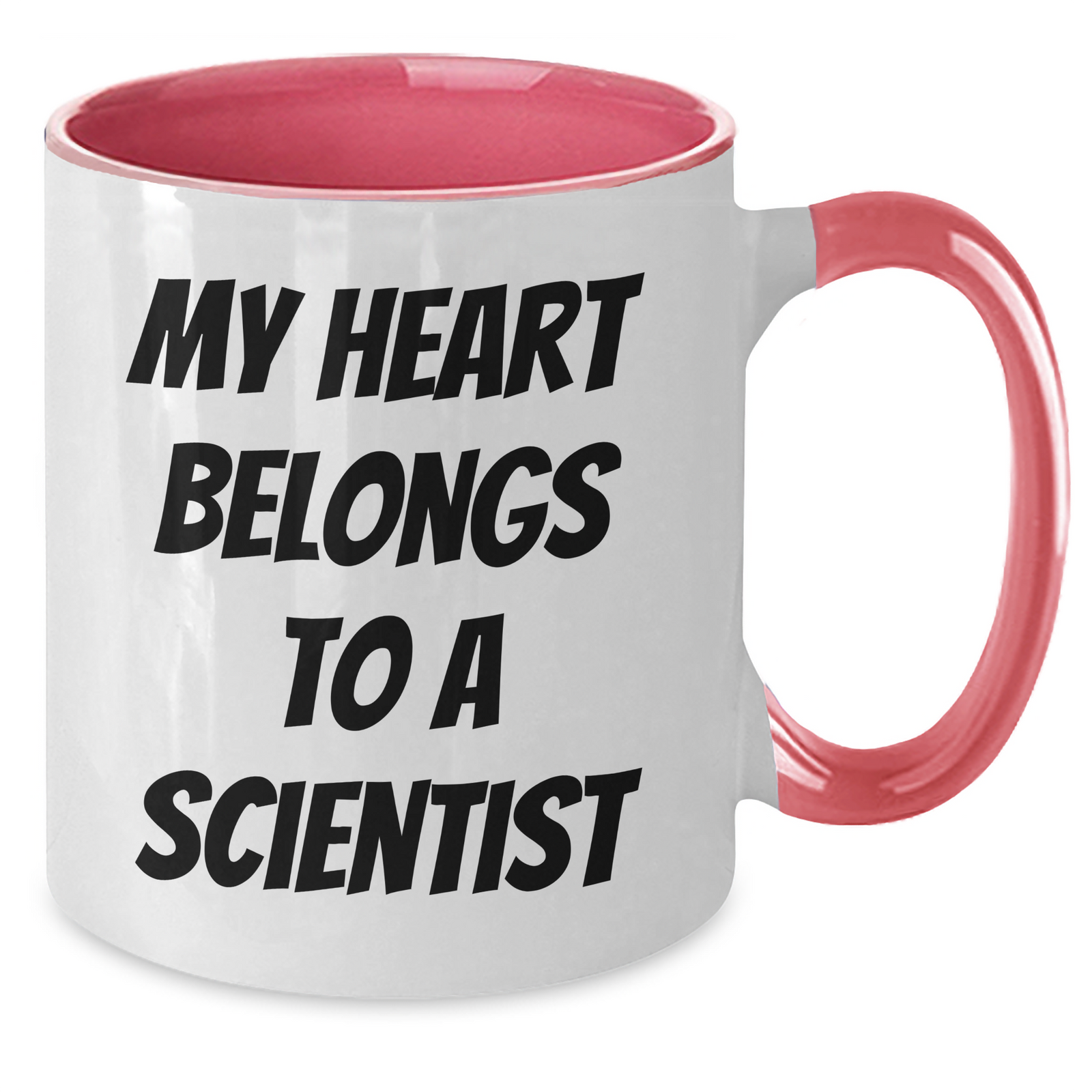 Funny Scientist Gifts from Men to Scientist Friends - My Heart Belongs To A Scientist Two Tone Coffee Mug, Father's Day Unique Gifts - Additional