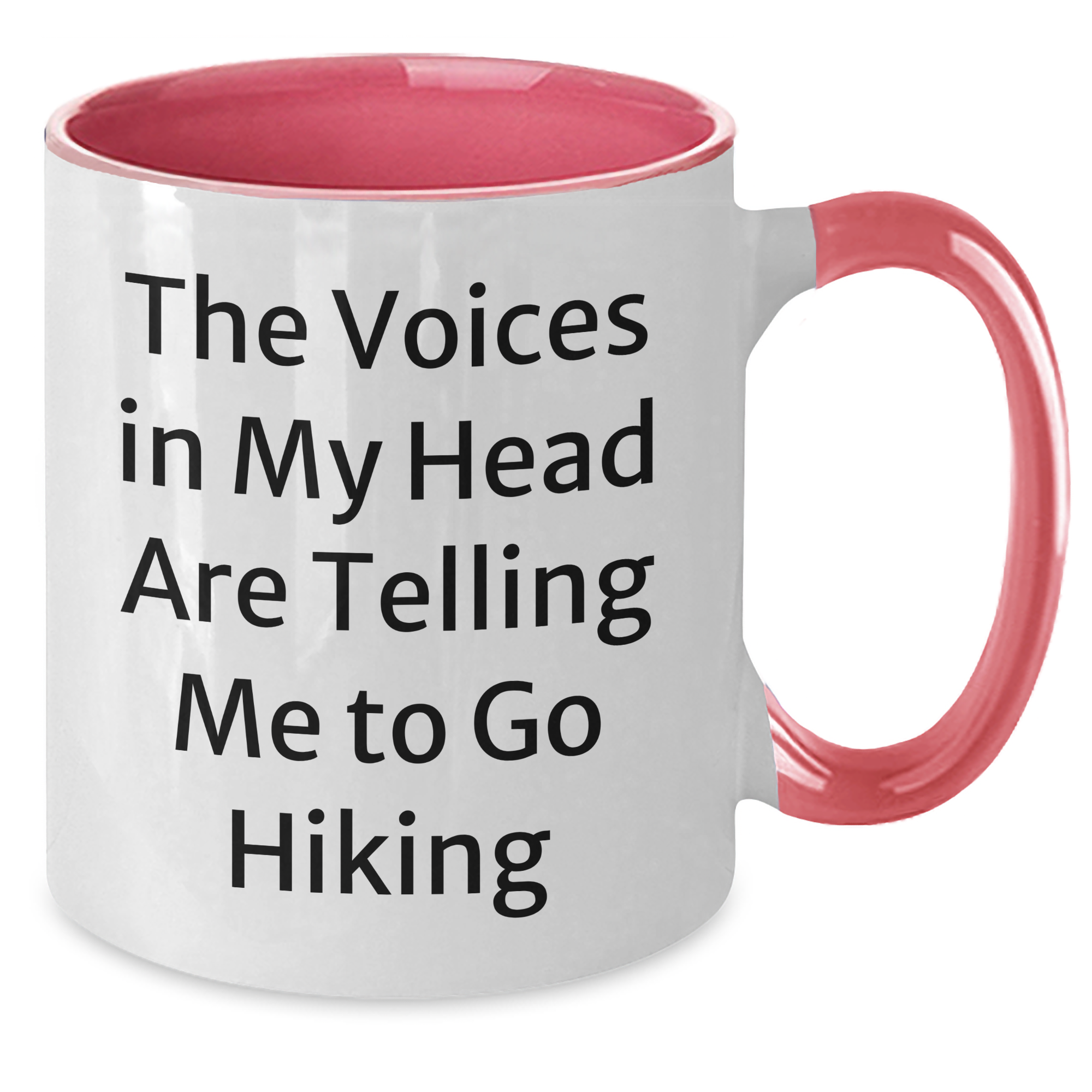 Funny Hiking Gifts for Men, 'The Voices In My Head Are Telling Me To Go Hiking' Two Tone Coffee Mug for Father's Day, Gifts from Friends, Perfect for Outdoor Enthusiasts - Additional