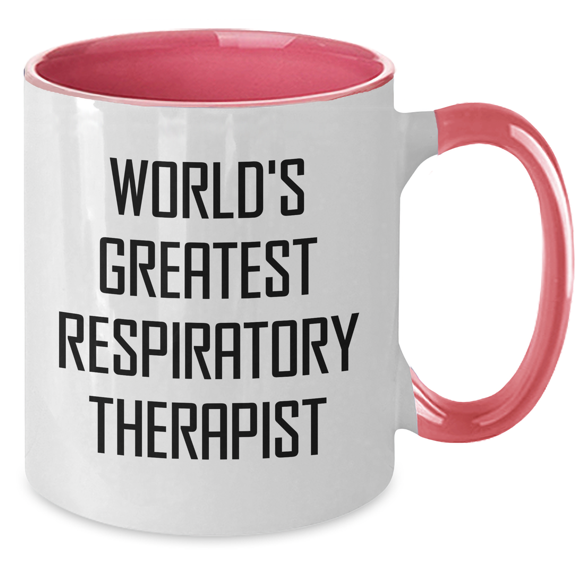 Funny Respiratory Therapist Gifts - 'World's Greatest' Quote Two Tone Coffee Mug, Gifts from Mom for Mother's Day - Additional