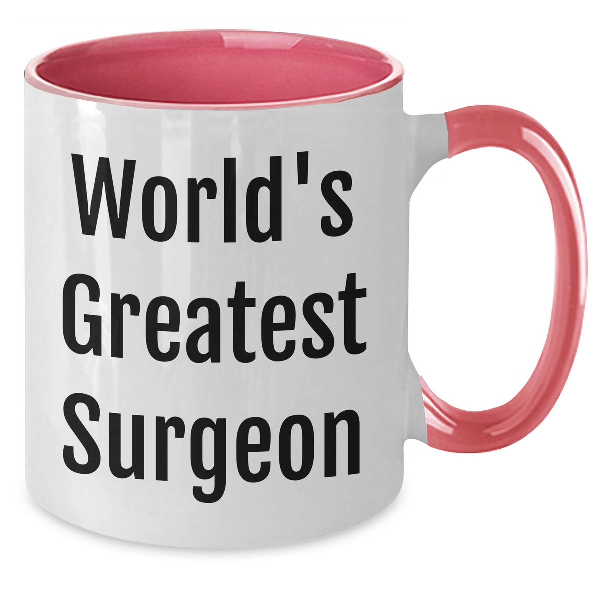 Funny Surgeon Gifts from Men to Women - World's Greatest Surgeon Two Tone Coffee Mug, Available in Four Color Combinations for Mother's Day - Additional
