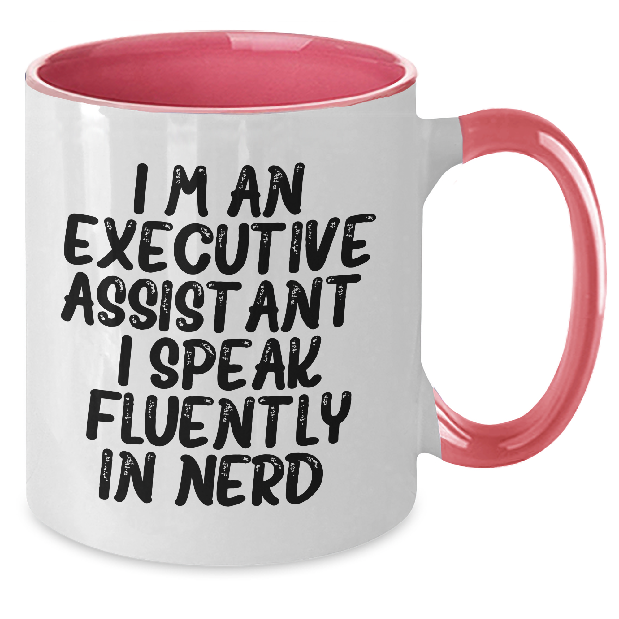 Funny Executive Assistant Gifts from Coworkers or Family - 'I Speak Fluently In genius.' Quote Two Tone Coffee Mug for Men or Women, Father's Day Unique Gifts - Additional