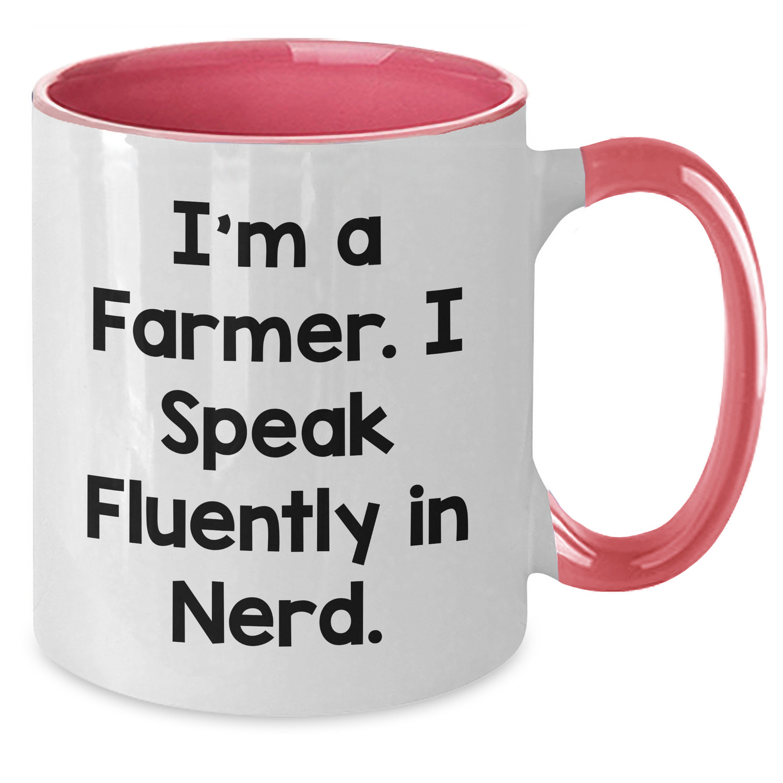Funny Farmer Gifts, Unique Two Tone Coffee Mug for Men, Father's Day Unique Gifts from Family, 'I'm A Farmer. I Speak Fluently In genius.' - Additional