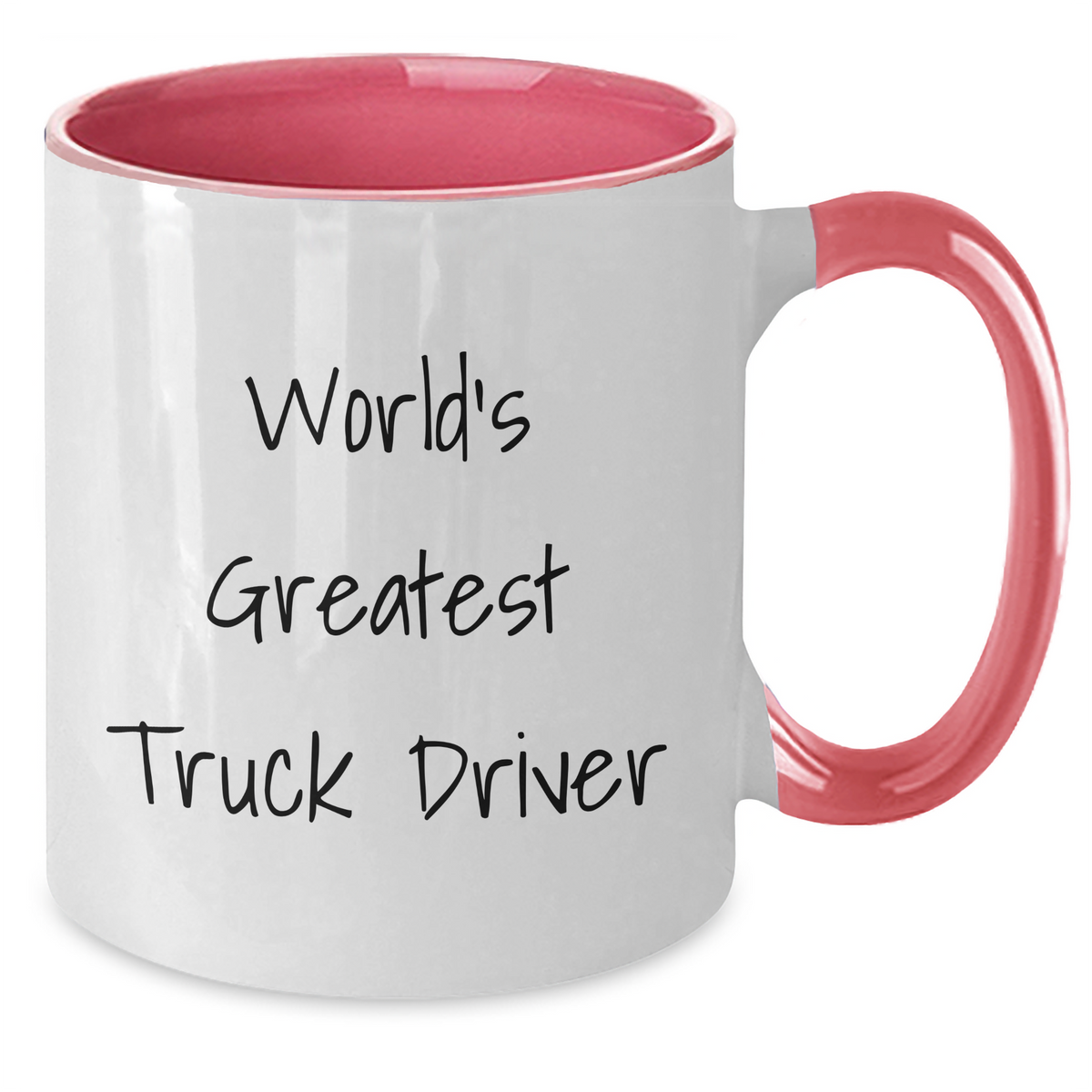 Funny Truck Driver Gifts, 'World's Greatest Truck Driver' Two Tone Coffee Mug for Men, Dad, Family, Friends, Unique Father's Day Present - Additional