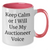 Auctioneer Humor Gifts from Men to Friends on Mother's Day - Two Tone Coffee Mug with Funny Quote 'Keep Calm Or I Will Use My Auctioneer Voice' - Additional